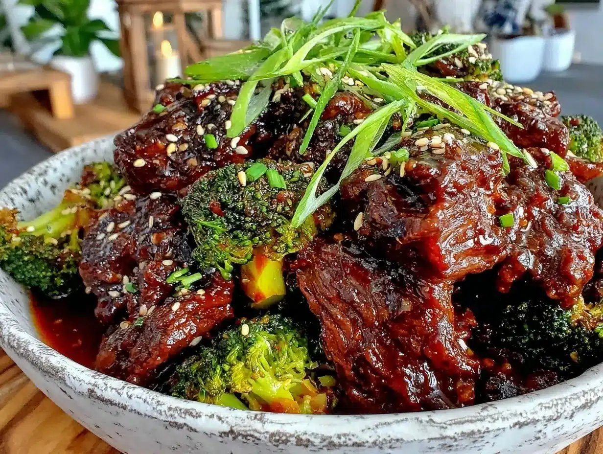 low-carb crockpot beef and broccoli preparation steps