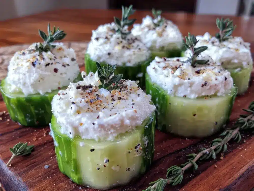 low carb cucumber bites - featured image