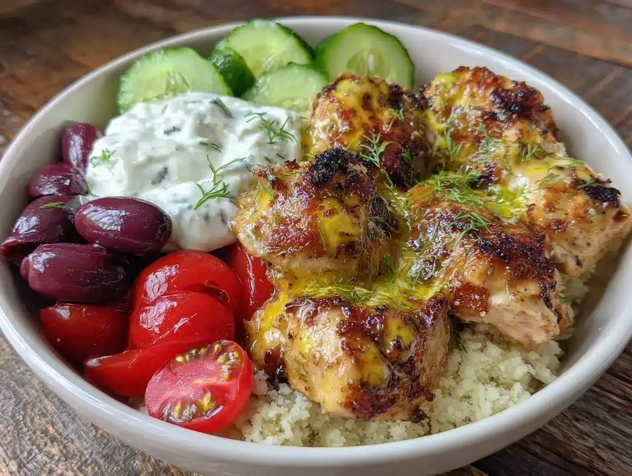 low-carb greek chicken bowl preparation steps