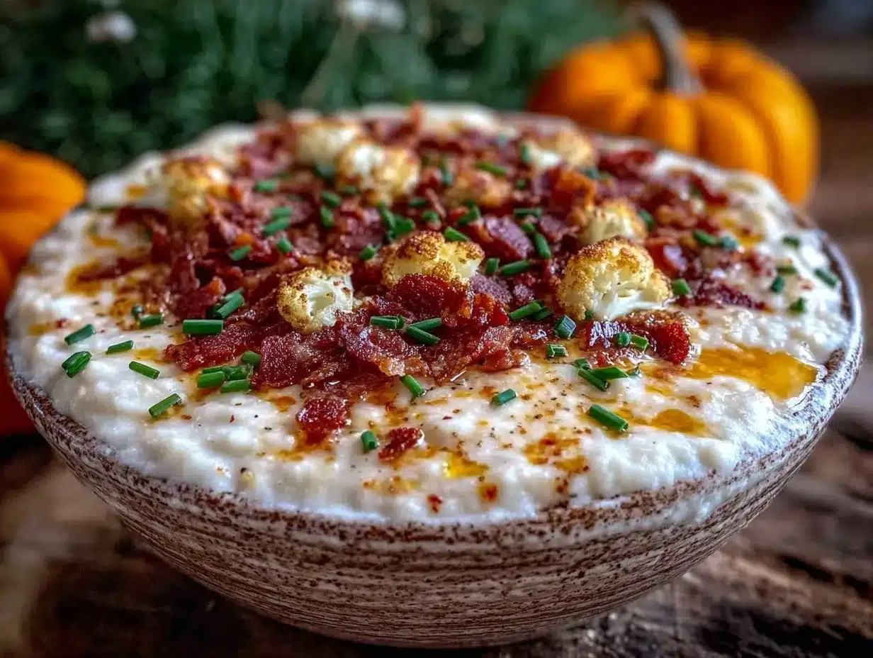 low carb loaded cauliflower soup preparation steps