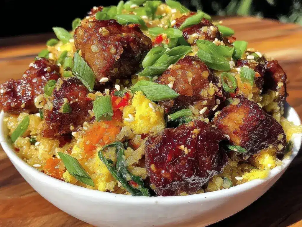 low-carb pork fried rice - featured image