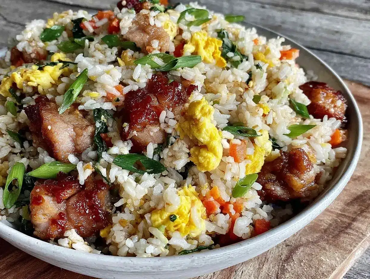 low-carb pork fried rice preparation steps