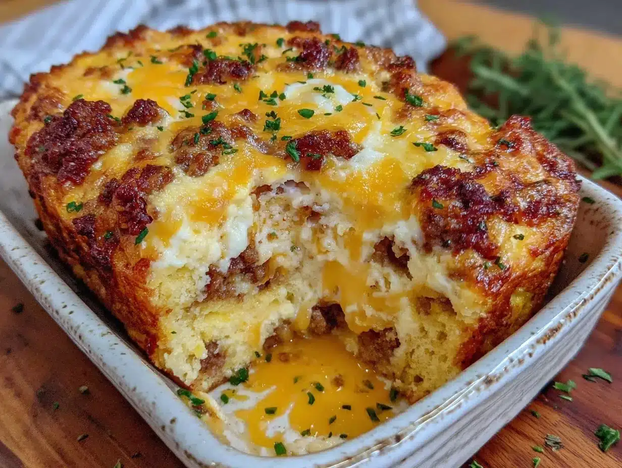 low carb sausage and egg breakfast casserole preparation steps