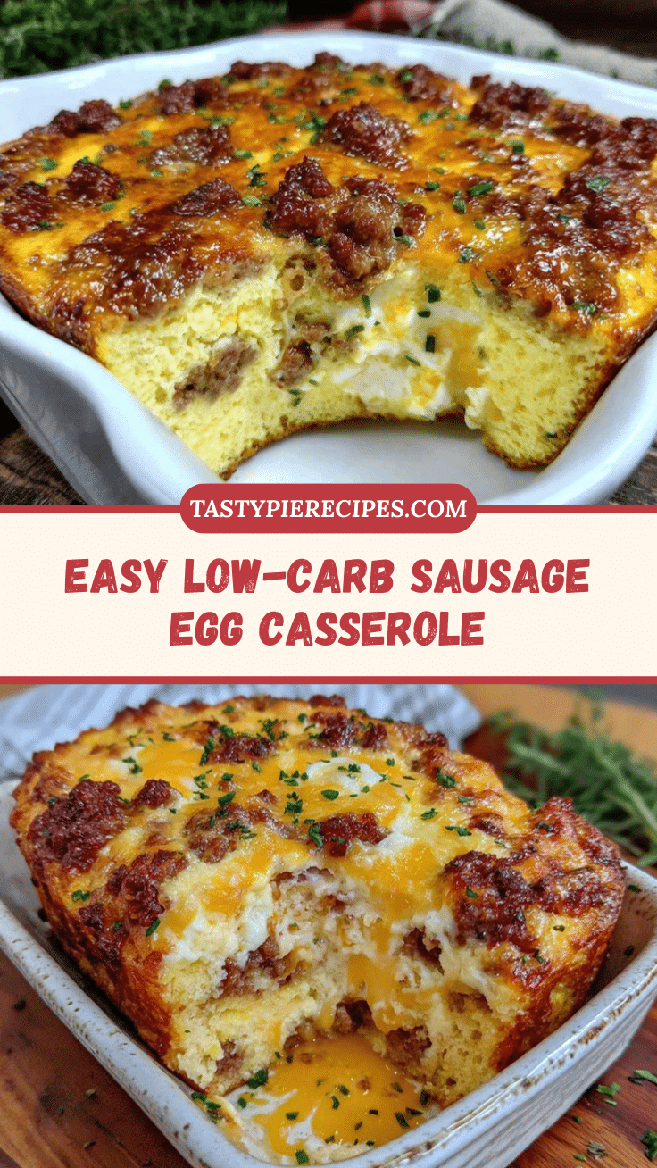 low carb sausage and egg breakfast casserole recipe