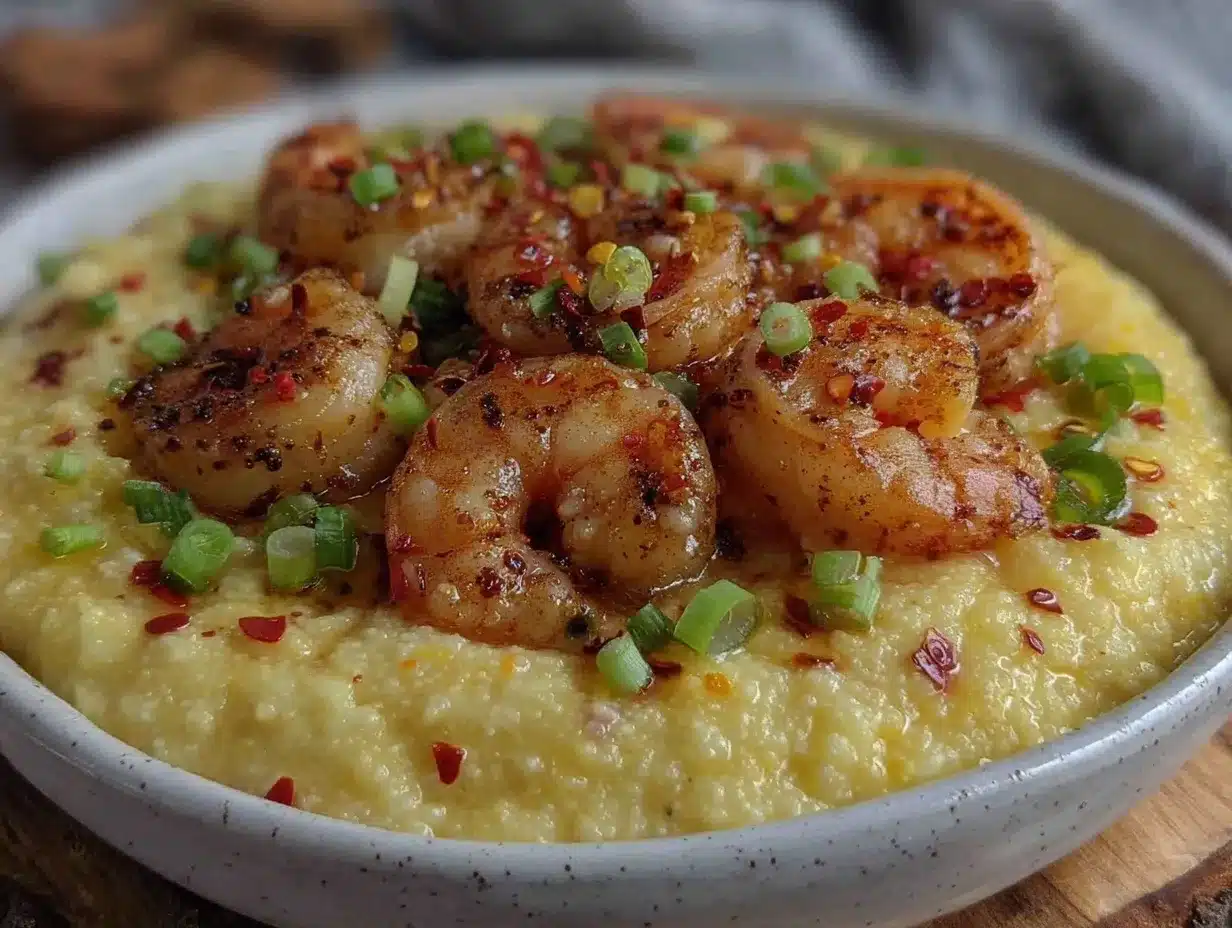 low-carb shrimp and cauliflower grits preparation steps
