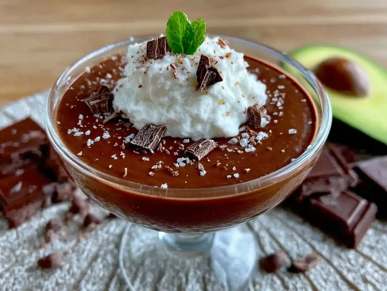 sugar-free chocolate avocado mousse preparation steps