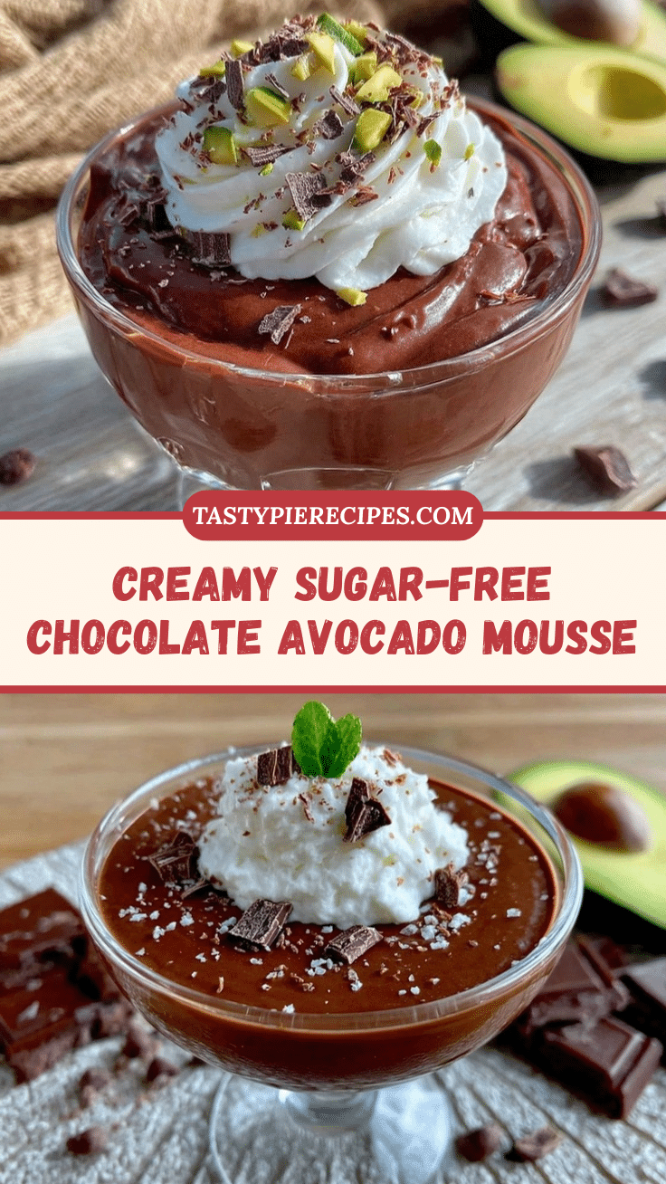 sugar-free chocolate avocado mousse recipe