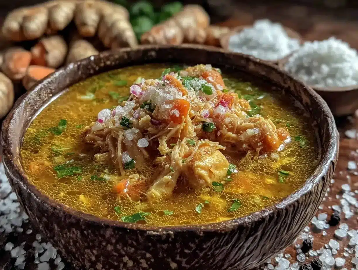 turmeric chicken bone broth preparation steps