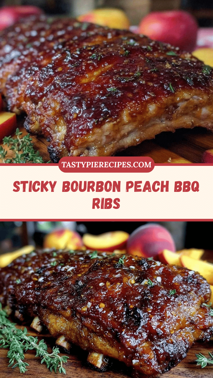 BBQ baby back ribs bourbon peach glaze recipe