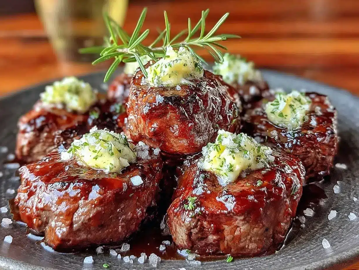 bourbon-glazed filet mignon bites preparation steps