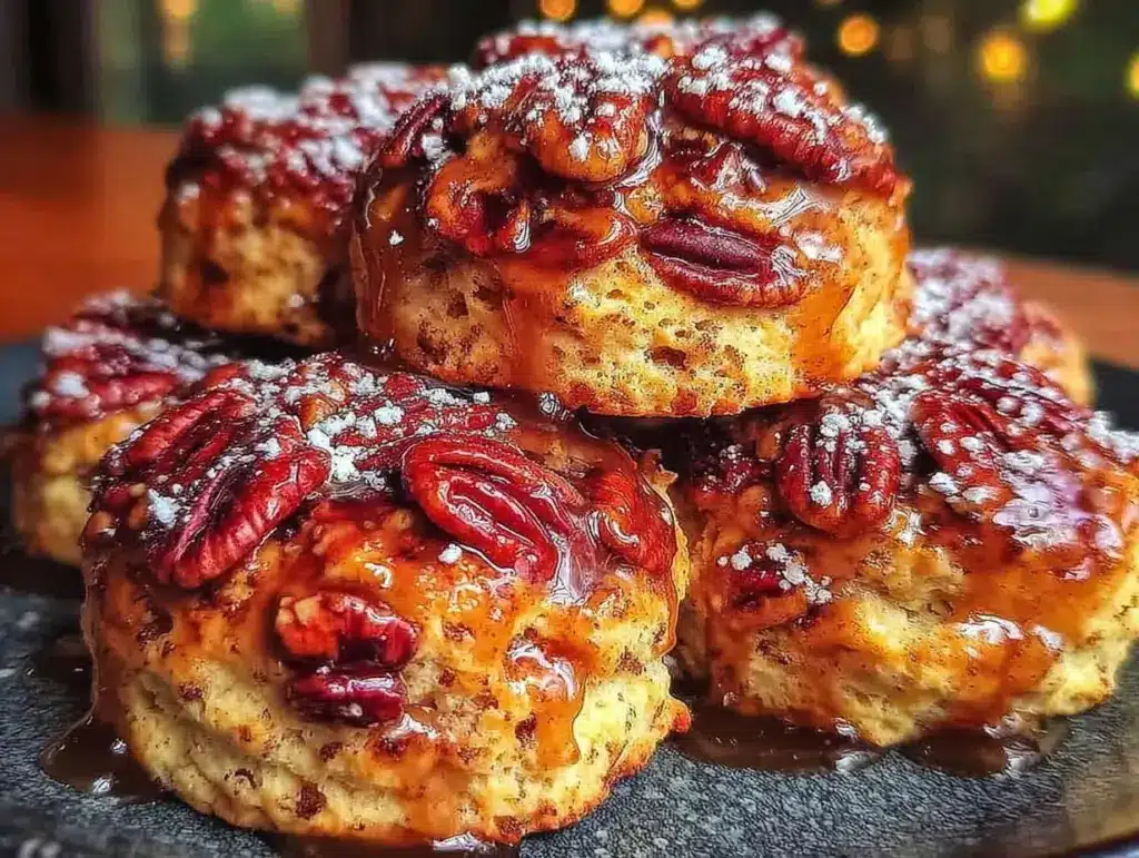 buttery maple pecan scones - featured image