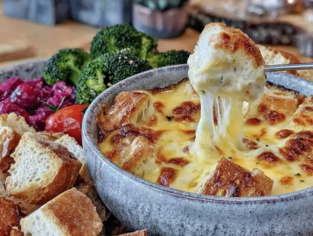 classic Swiss cheese fondue - featured image