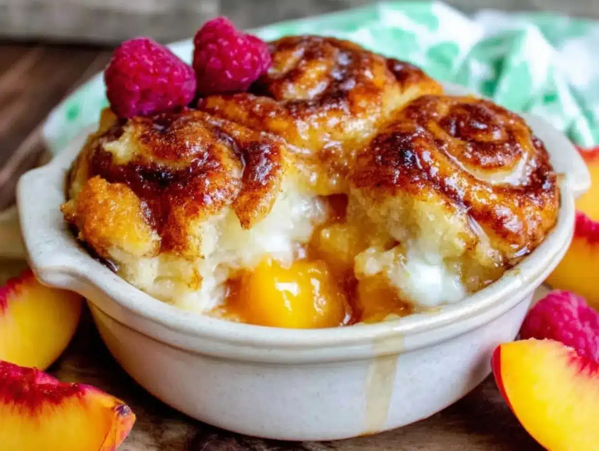 cozy crockpot peach cobbler preparation steps