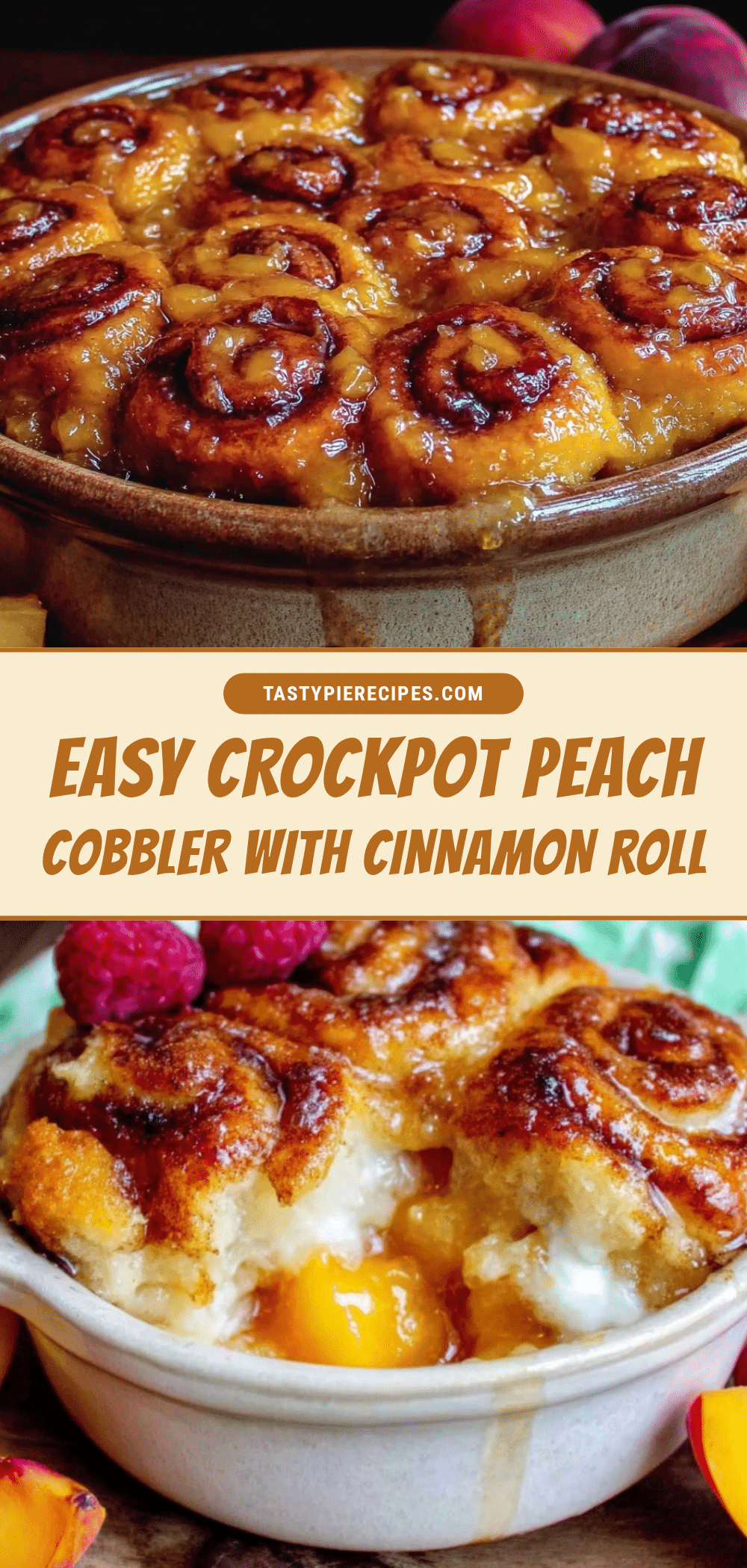 cozy crockpot peach cobbler recipe