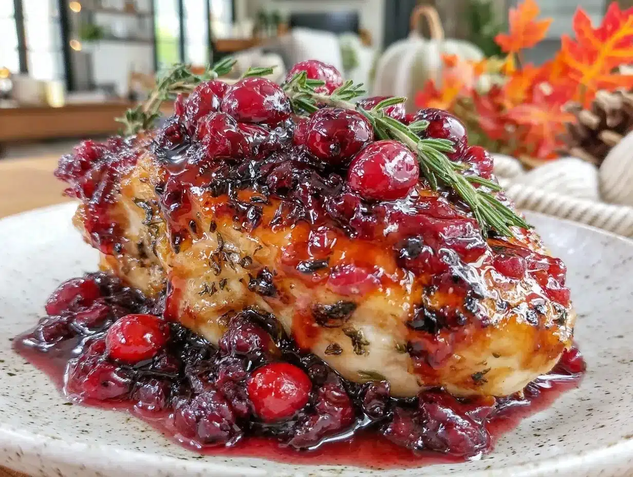 cranberry balsamic glazed chicken preparation steps