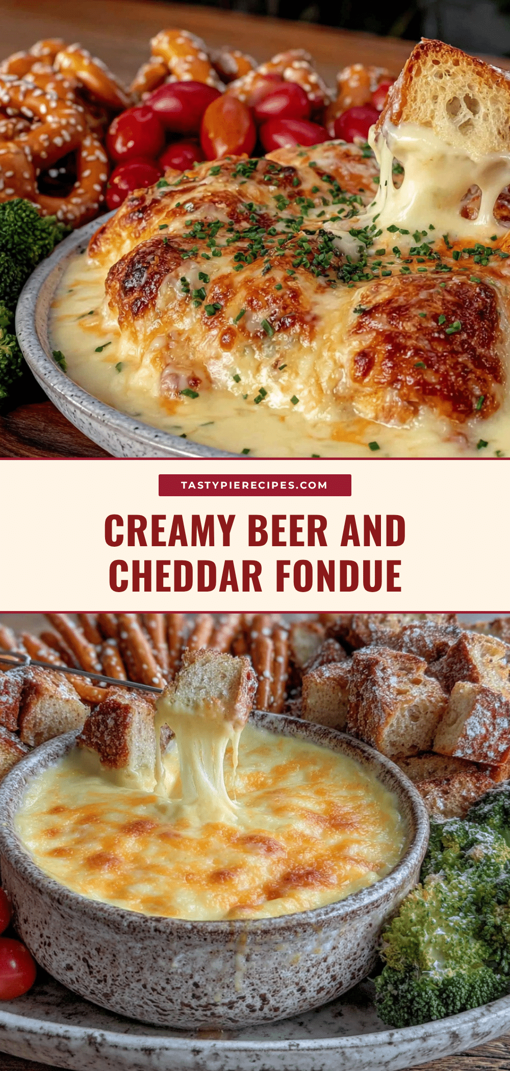 creamy beer and cheddar fondue recipe