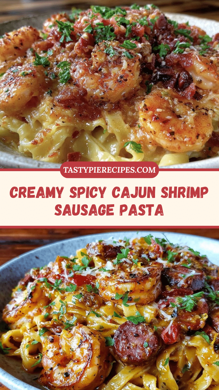 creamy cajun shrimp and sausage pasta recipe