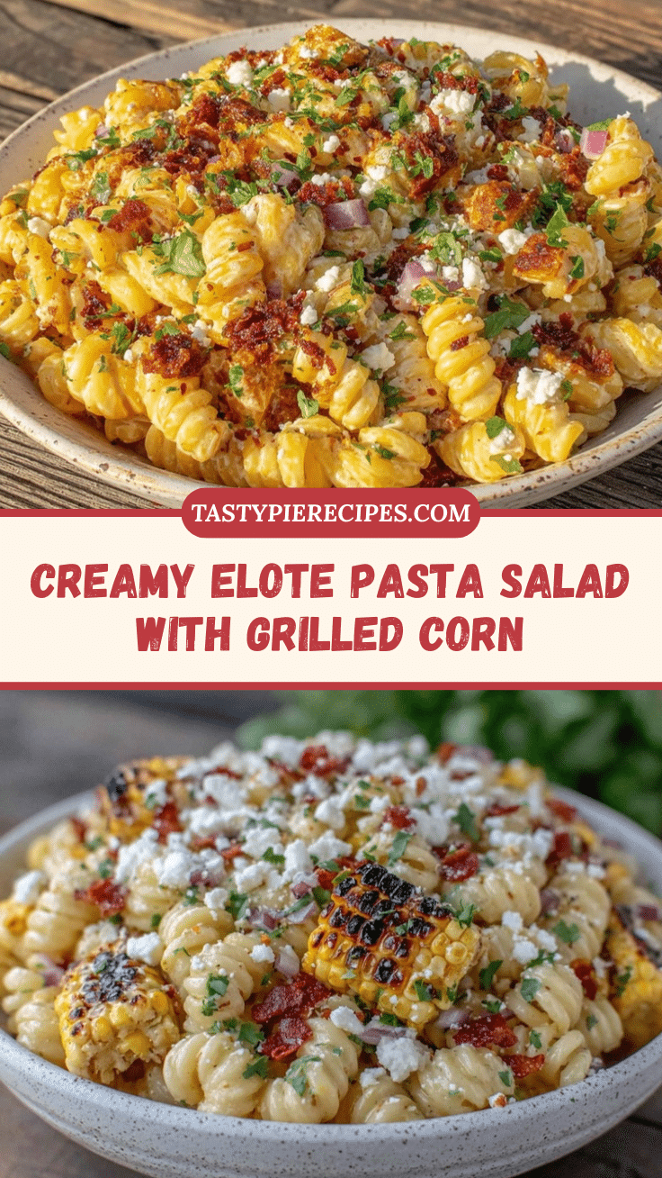 creamy elote-style pasta salad recipe