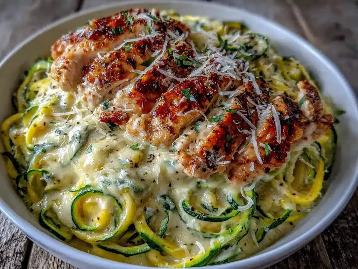 creamy keto chicken alfredo preparation steps