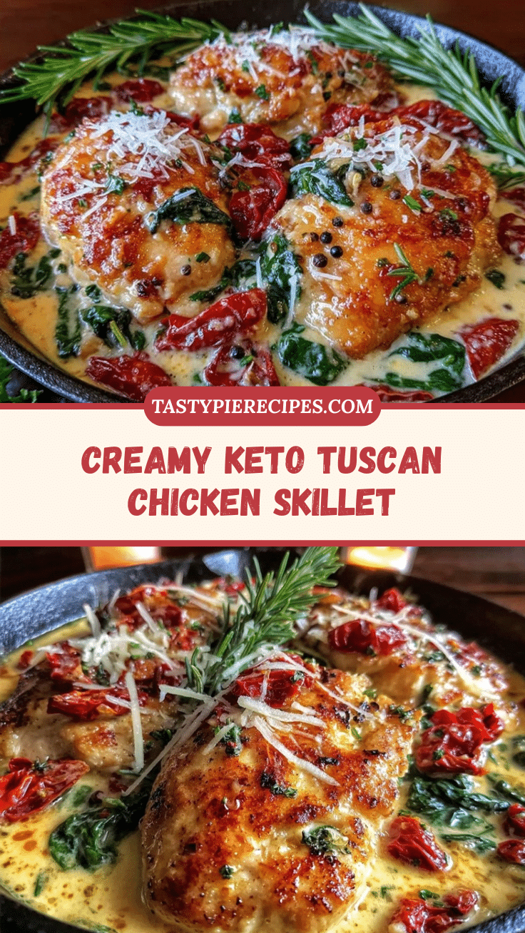 creamy keto tuscan chicken skillet recipe