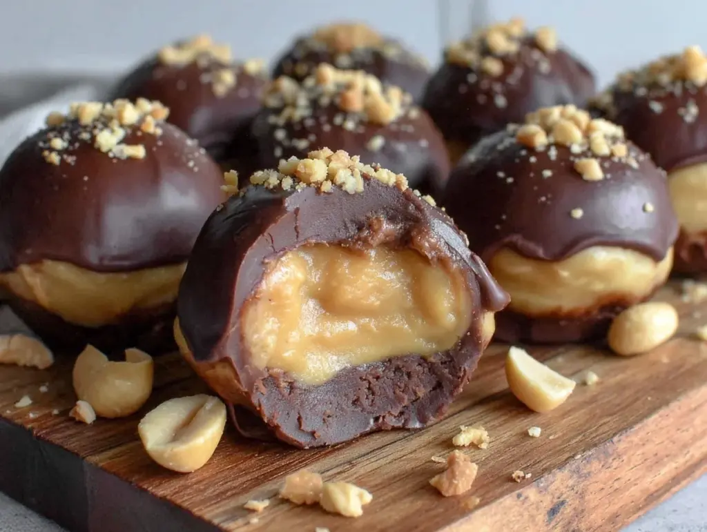 creamy peanut butter buckeyes - featured image