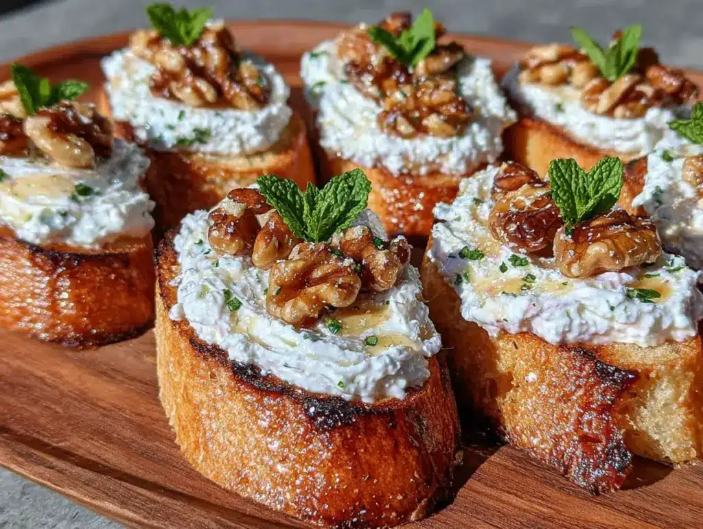 creamy whipped ricotta bruschetta - featured image