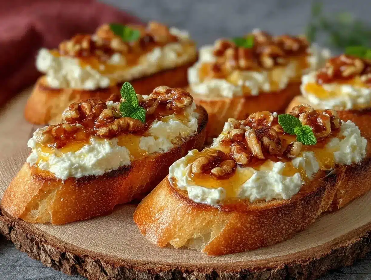 creamy whipped ricotta bruschetta preparation steps