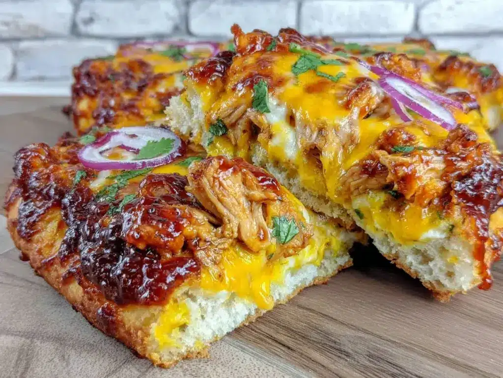 crispy BBQ chicken flatbread - featured image