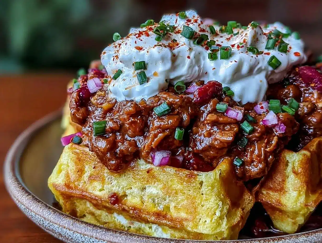 crispy cornbread waffles preparation steps