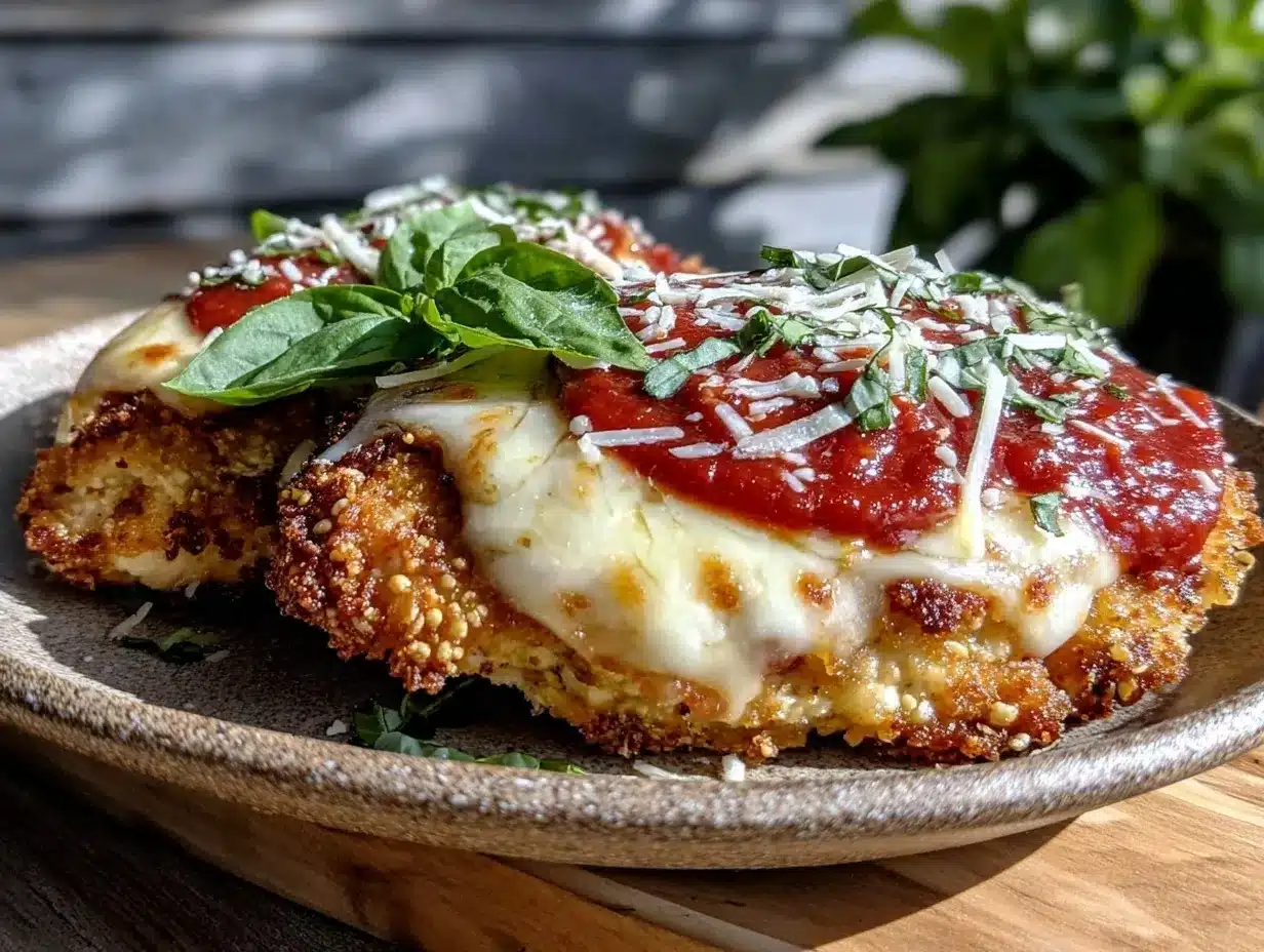 crispy keto chicken parmesan preparation steps