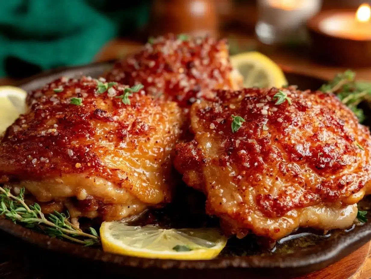 crispy lemon pepper chicken thighs preparation steps