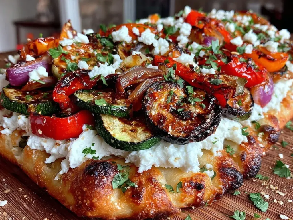 crispy mediterranean flatbread - featured image