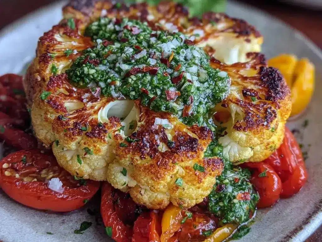 crispy vegan cauliflower steak - featured image