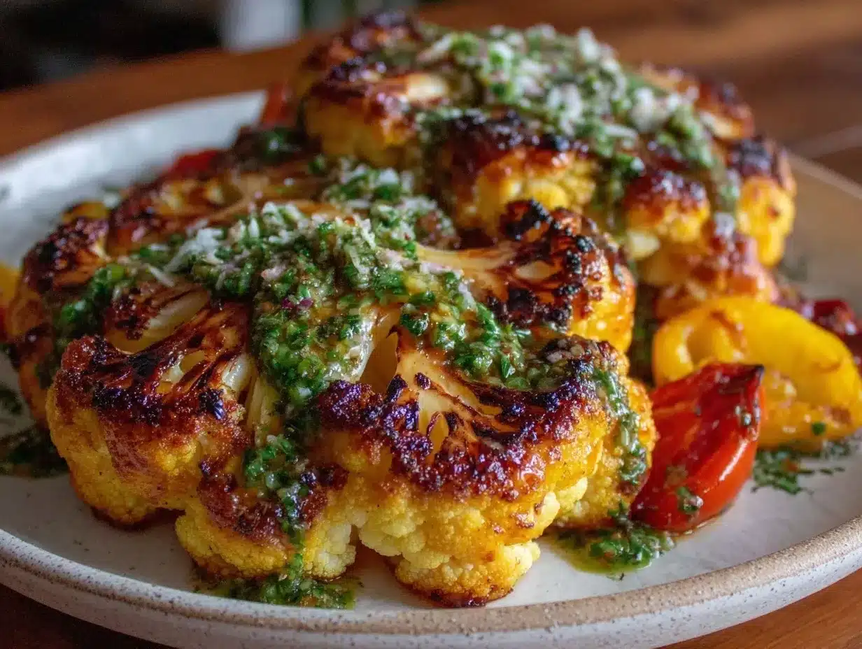 crispy vegan cauliflower steak preparation steps