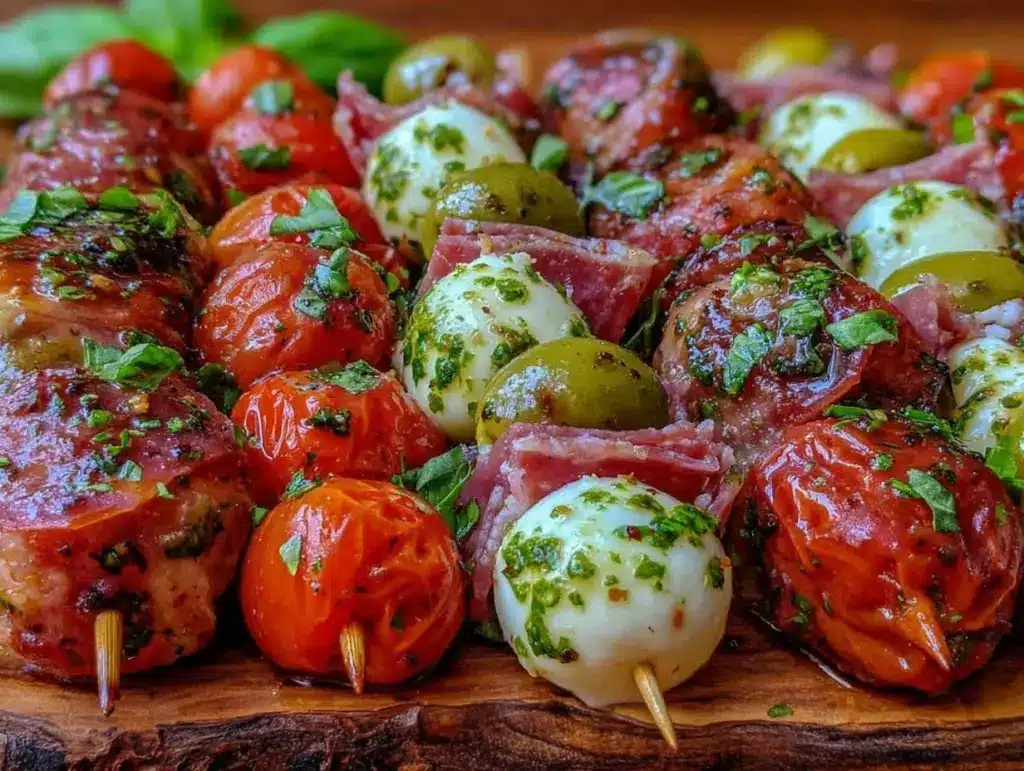 easy antipasto skewers - featured image