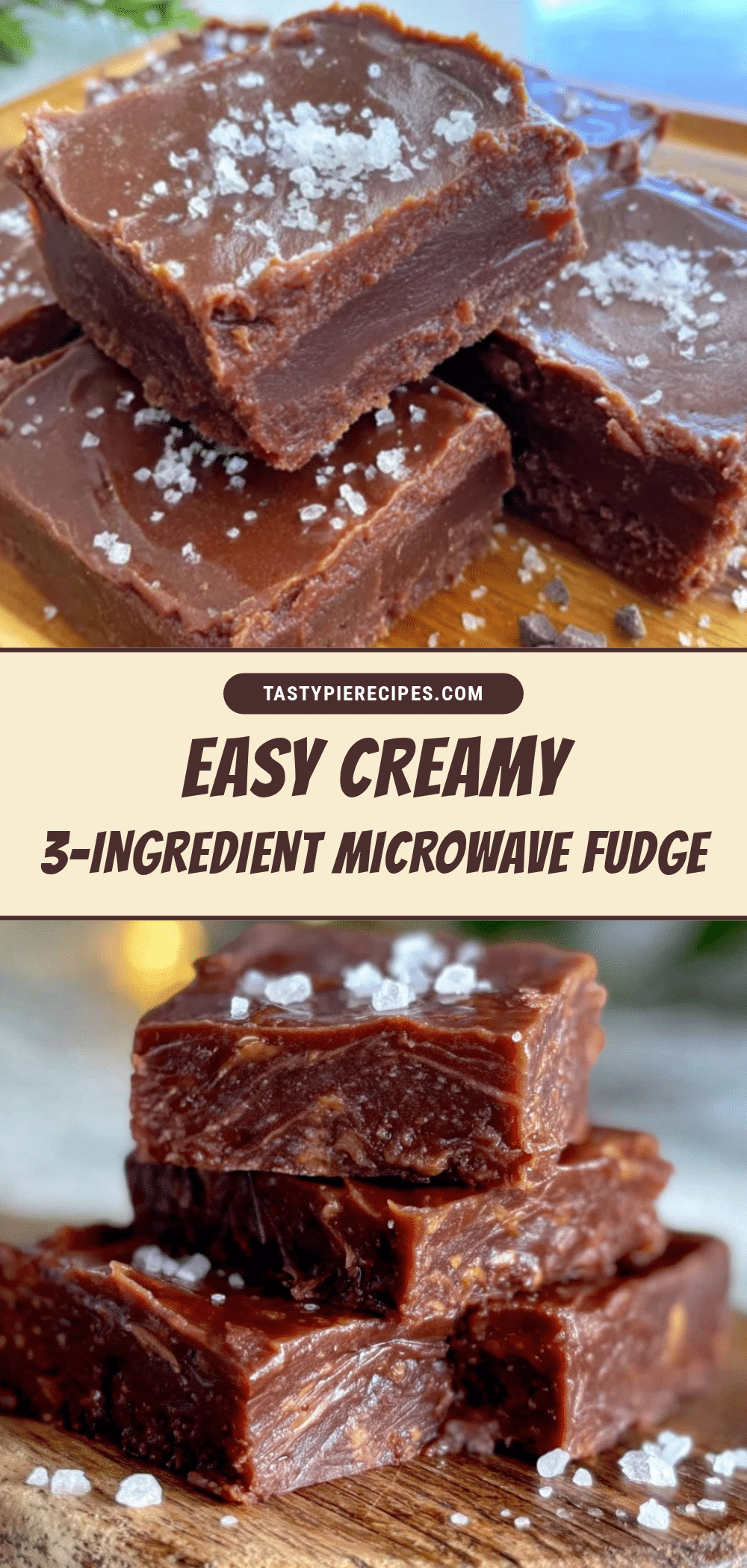 easy creamy 3-ingredient microwave fudge recipe
