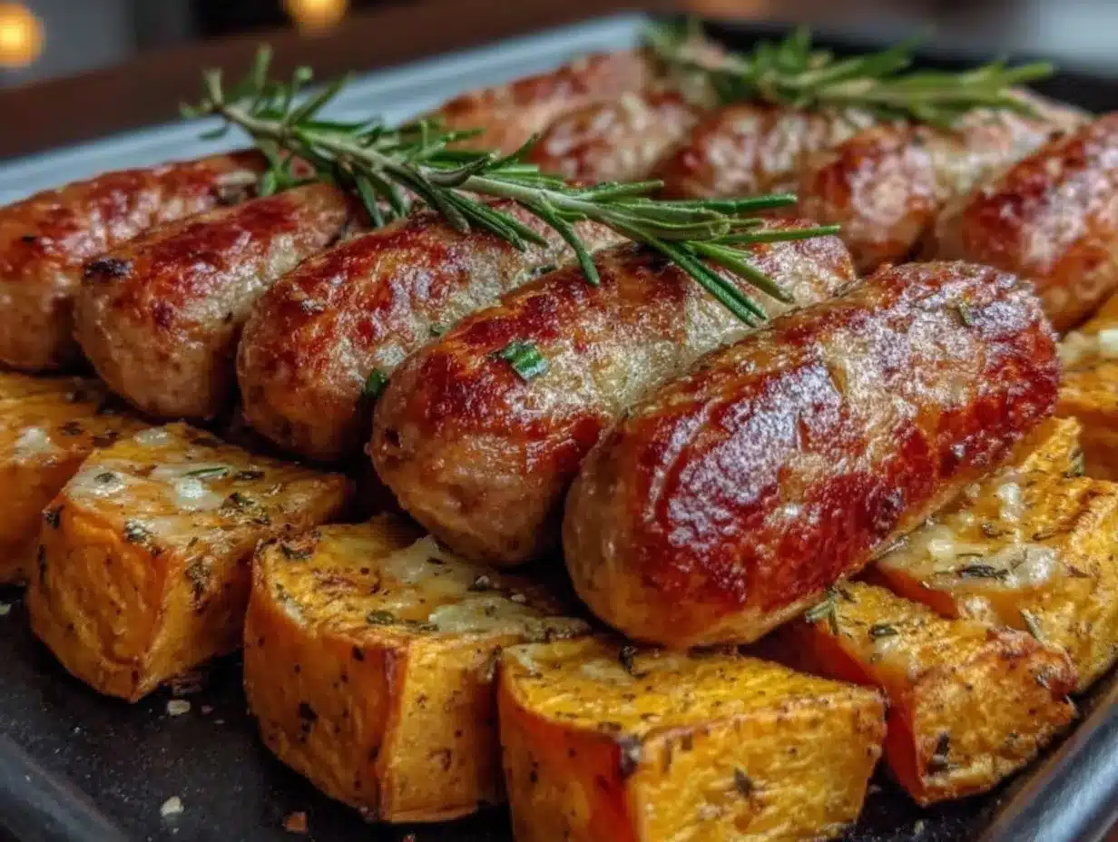 easy crispy sheet pan chicken sausage preparation steps
