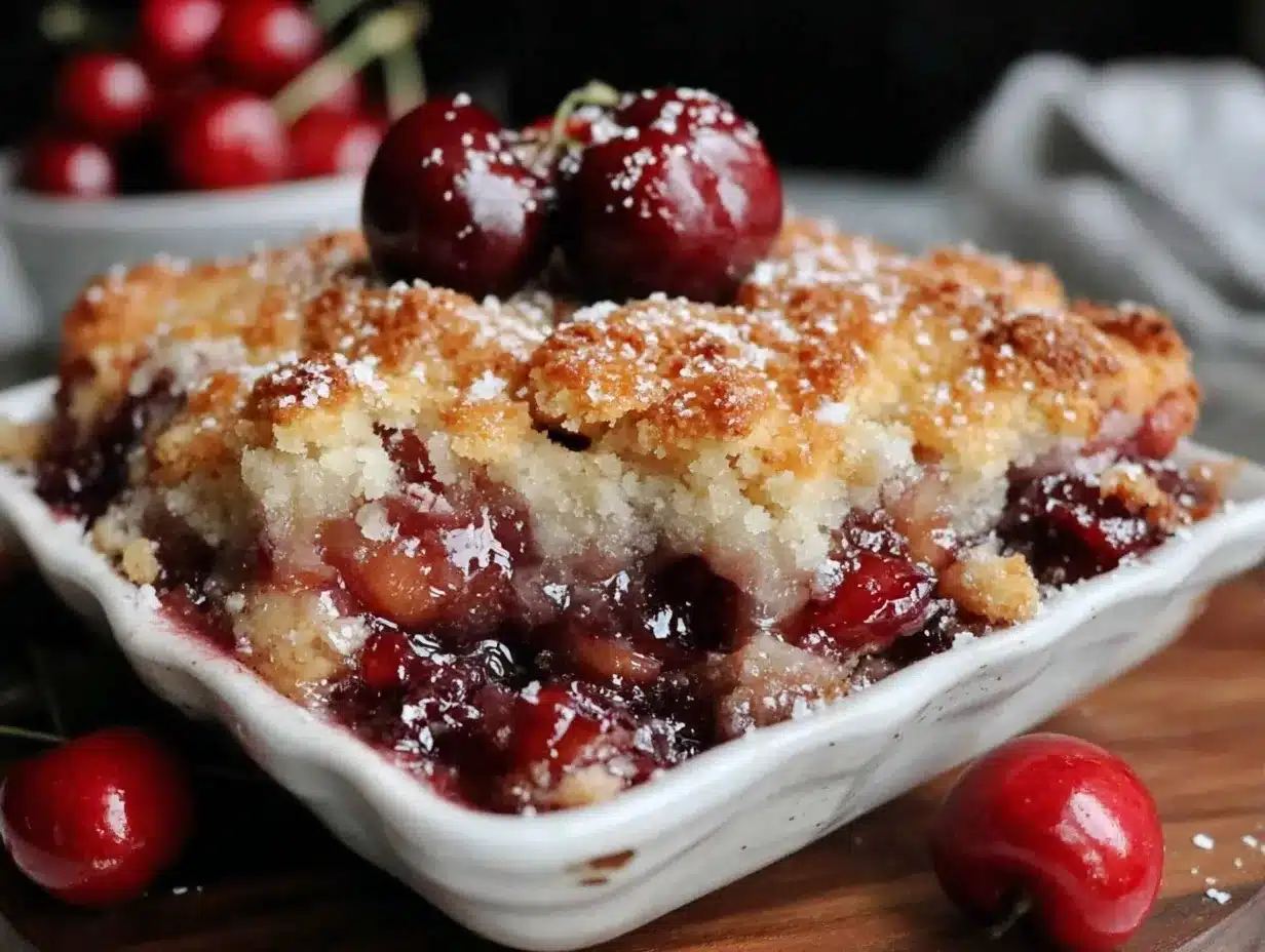 easy dump-and-bake cherry cobbler preparation steps