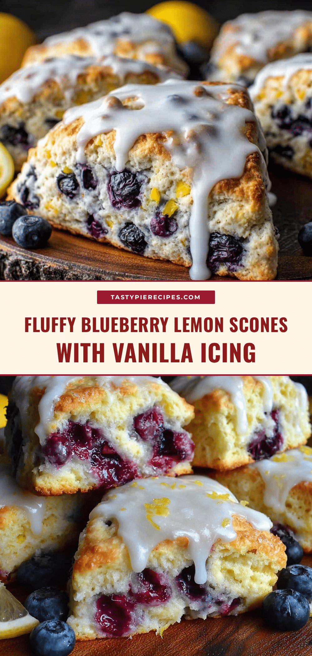 fluffy blueberry lemon scones recipe