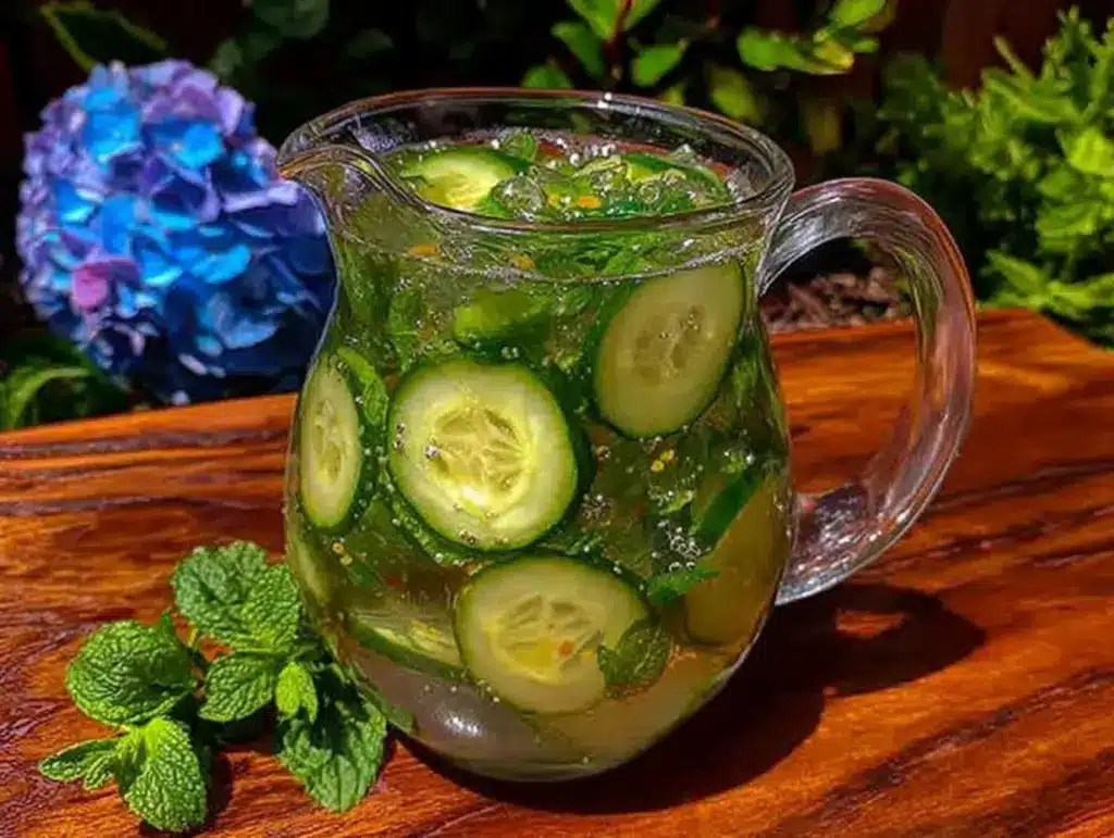 fresh cucumber mint detox water - featured image