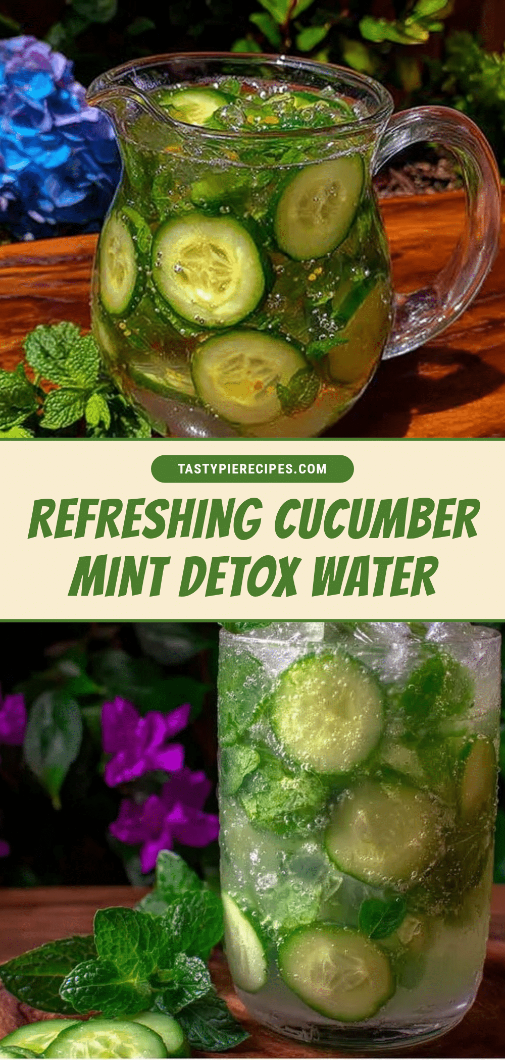 fresh cucumber mint detox water recipe