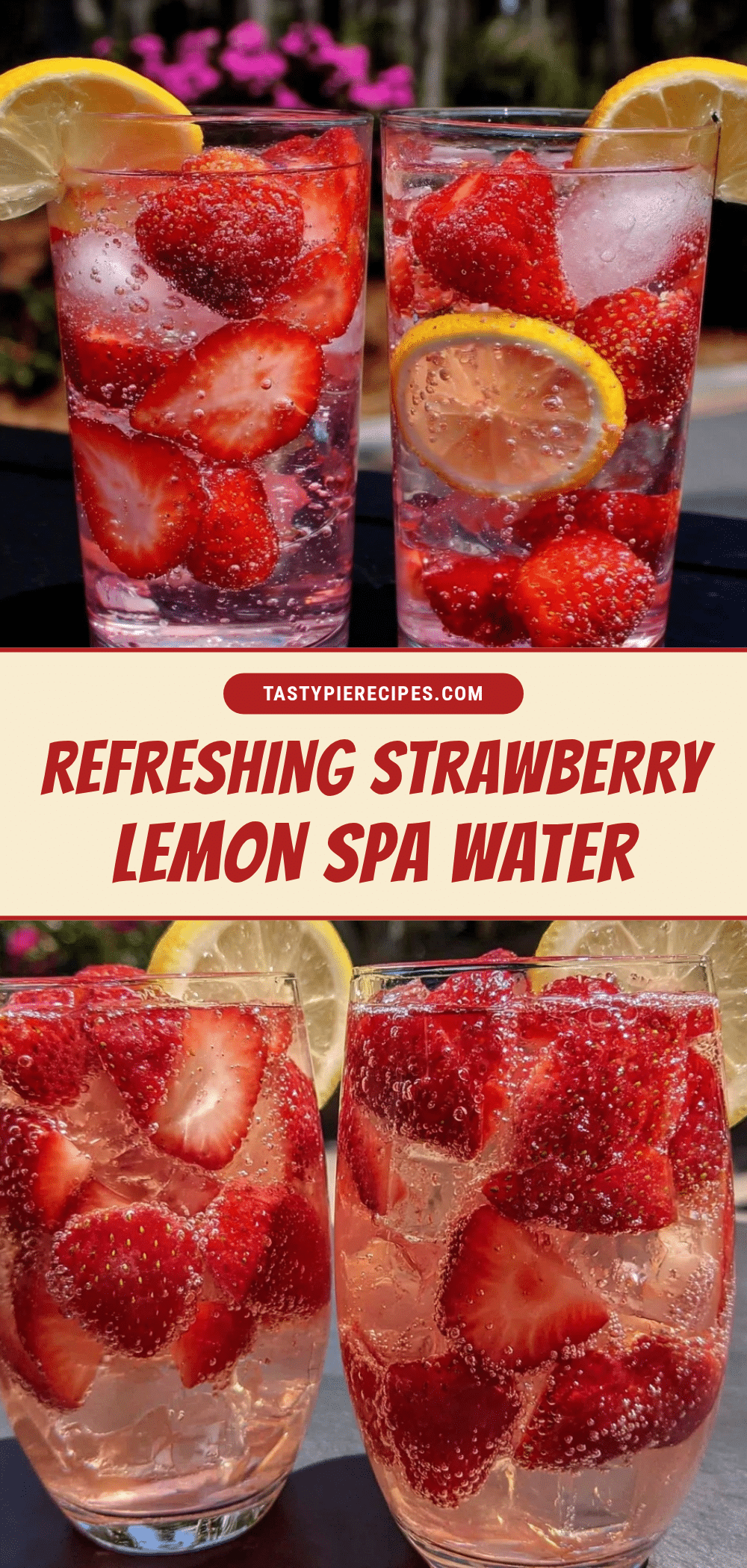 fresh strawberry lemon spa water recipe
