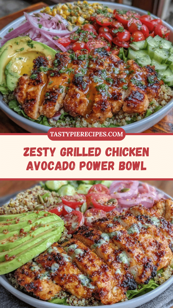 grilled chicken and avocado power bowl recipe