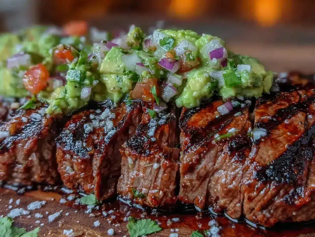 grilled mojo marinated flank steak - featured image