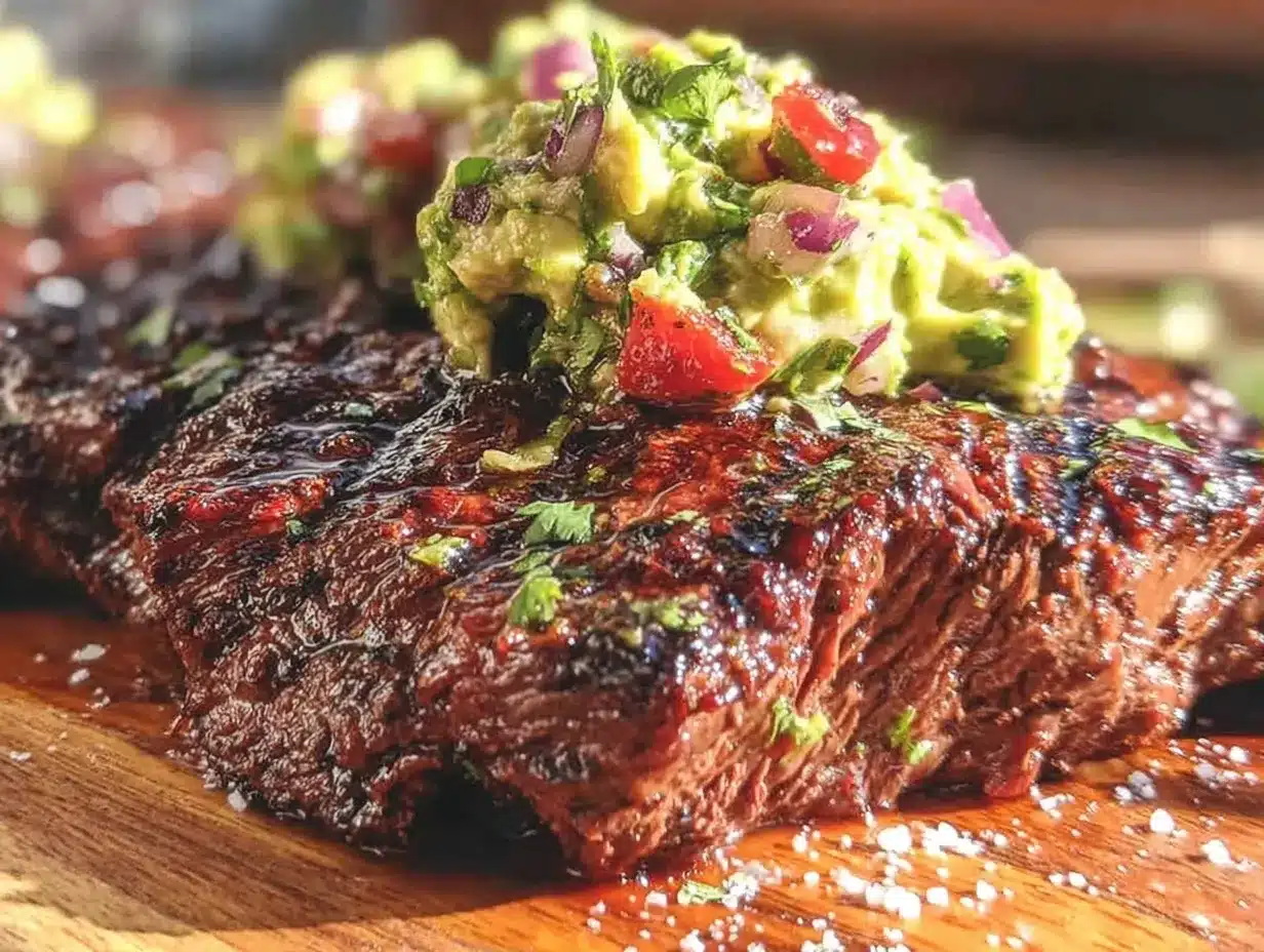 grilled mojo marinated flank steak preparation steps