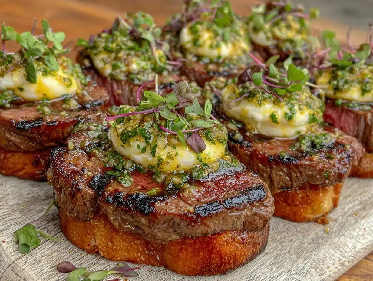 grilled steak bruschetta preparation steps