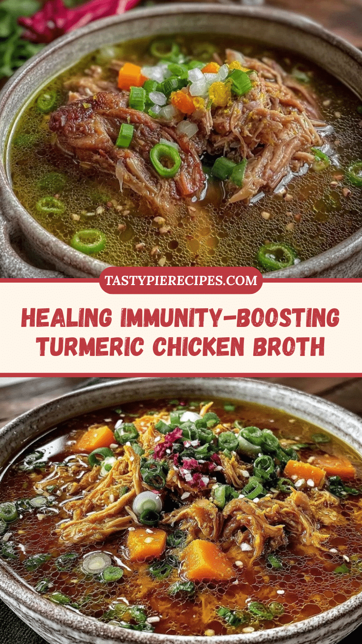 healthy immunity-boosting chicken bone broth with turmeric recipe