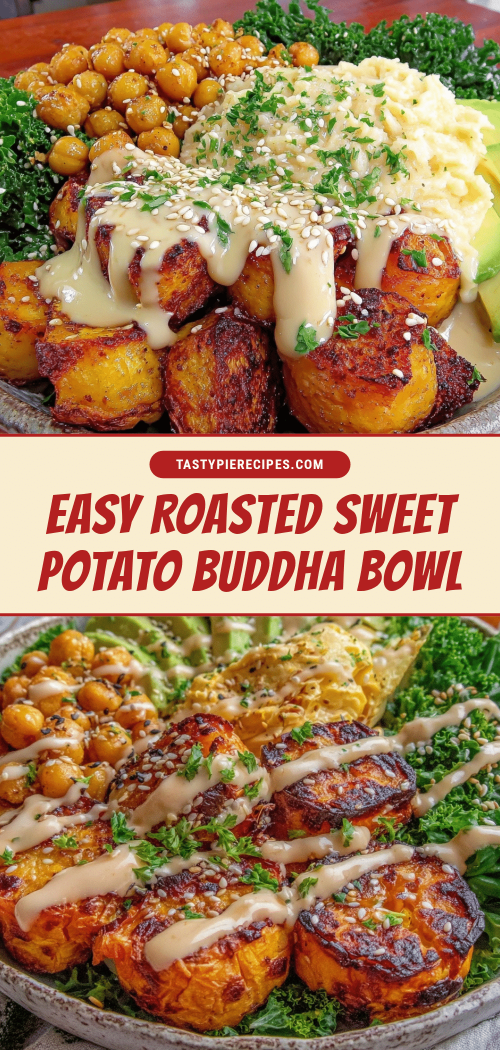 healthy roasted sweet potato buddha bowl recipe