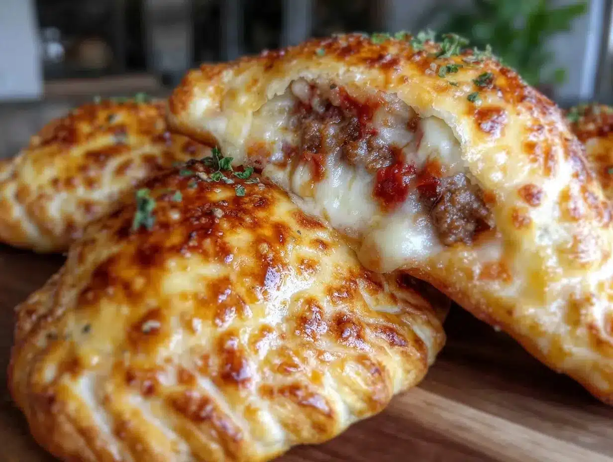 homemade pizza pockets preparation steps