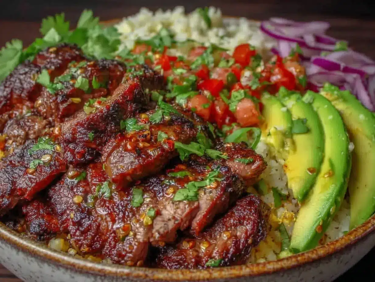 keto carne asada bowl preparation steps